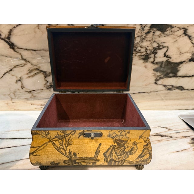 Decoupage French Trinket Box For Sale - Image 4 of 6