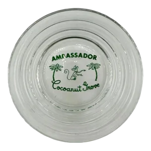 Mid 20th Century Vintage the Ambassador Hotel Cocoanut Grove Nightclub Glass Bowl Dish Los Angeles
