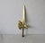Vintage Ornate Brass Finish Decorative Gothic Halberd Spear Axe Hook Wall Mount For Sale - Image 4 of 11