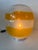 Orange Pair of Murano Glass Orange White Smoke Saturn Lamps. Italy, 1970s For Sale - Image 8 of 13