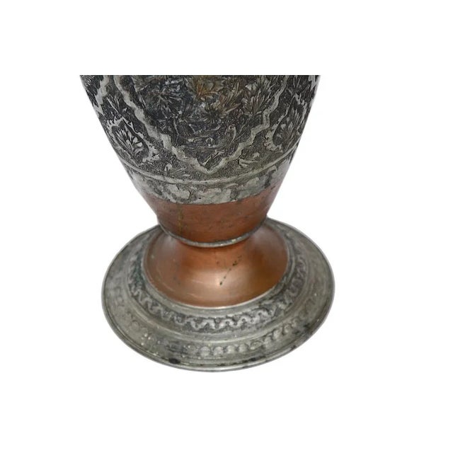Metal Copper Vase with Engraving, 1940s For Sale - Image 7 of 12
