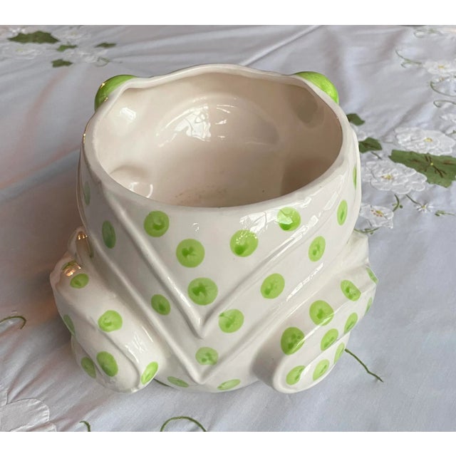 Fitz and Floyd 1970s Fitz and Floyd Spotted Frog Planter For Sale - Image 4 of 9