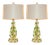 Green Prunts on Vintage Murano Lamps For Sale