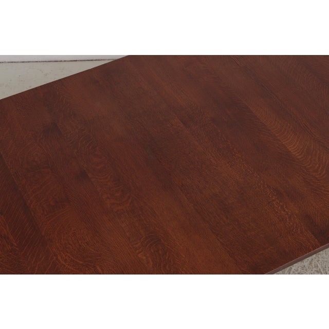 Stickley Mission Oak Inlaid Harvey Ellis Dining Table For Sale - Image 10 of 16