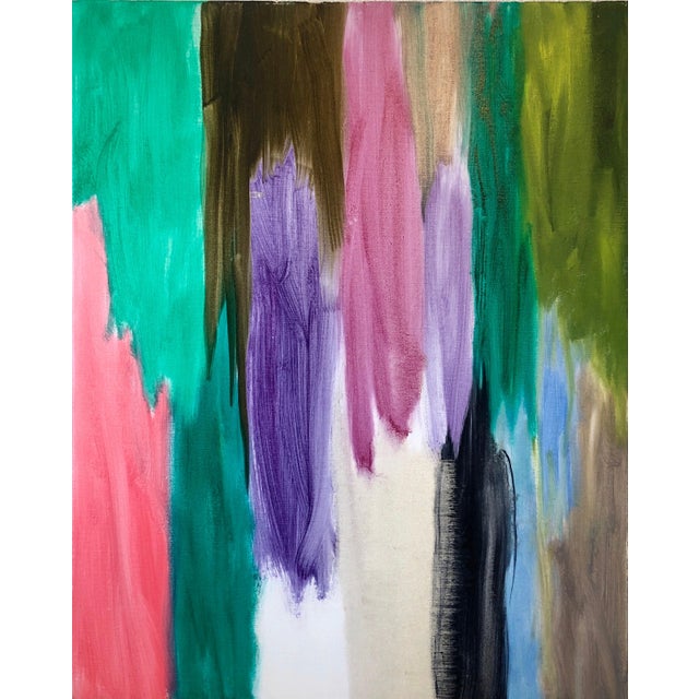 Rudi Molacek, Austrian Contemporary Abstract Expressionist Painting Vertical Lines of Color, 2008 For Sale In Miami - Image 6 of 6