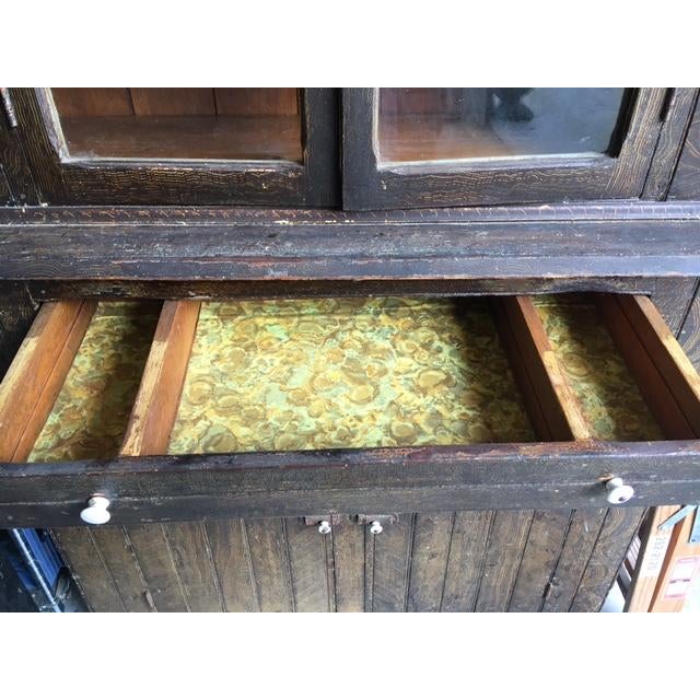 Farmhouse Country Primitive Stepback 1850s Cupboard For Sale - Image 10 of 18