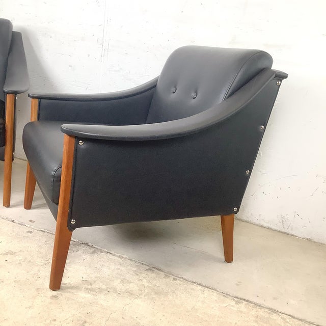 Pair Gio Ponti Style Modernist Armchairs For Sale In Philadelphia - Image 6 of 18