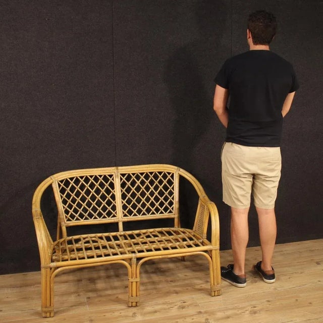 Italian Wicker Sofa, 1960s For Sale - Image 10 of 13