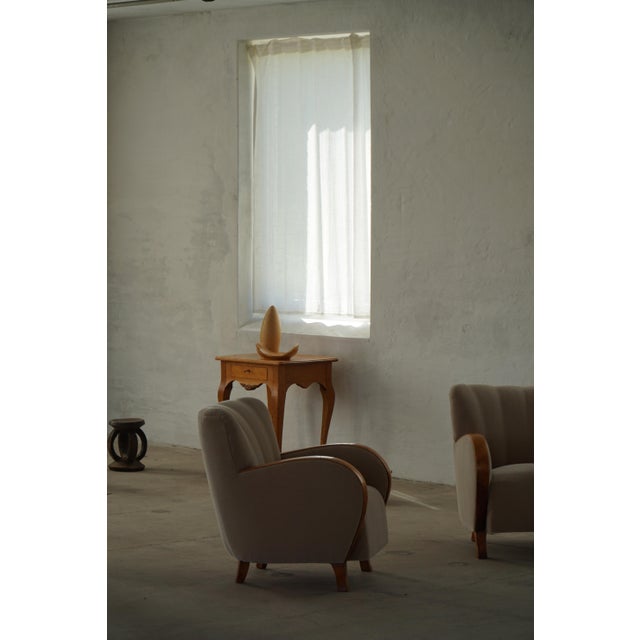 Danish Modern Art Deco Lounge Chairs in Mohair and Elm, 1940s, Set of 2 For Sale - Image 11 of 18