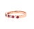 Contemporary 0.69 Carat Ruby Diamond 14 Karat Rose Gold Band, Size 6 For Sale - Image 3 of 7