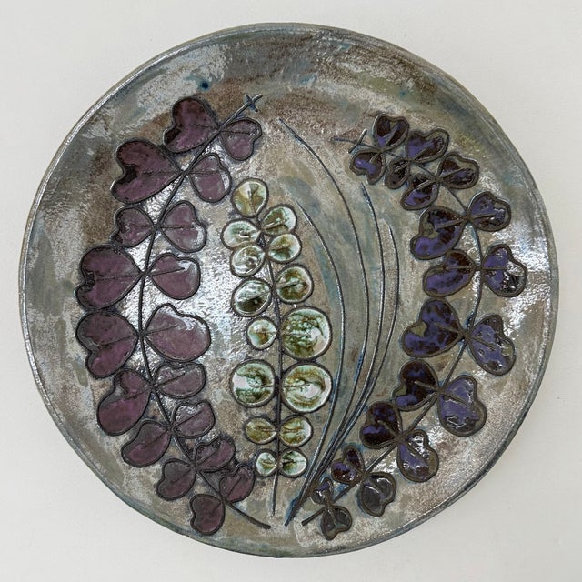 German Rusha Handarbeit Ceramic Wall Plate, 1970s For Sale - Image 4 of 15