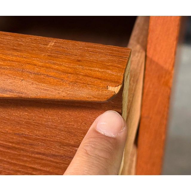 Danish Modern Teak Drop-Leaf Writing Desk With Two Drawers, Denmark, 1960s For Sale - Image 12 of 12