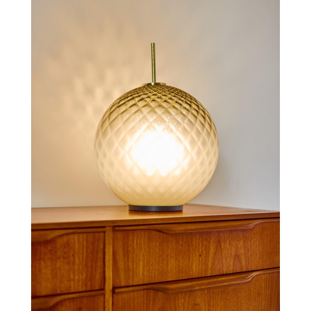 Murano Glass Globe Lamp with Copper Parts, 1970s For Sale - Image 4 of 6