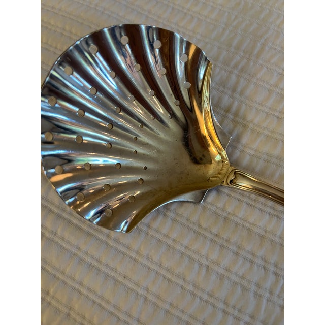 Buccellati 1970s Italian Buccellati Sterling Silver Pierced Vegetable Spoon For Sale - Image 4 of 6