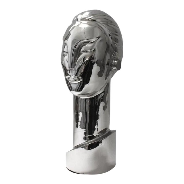 Franz Hagenaur Style Nickel Plated Bust For Sale