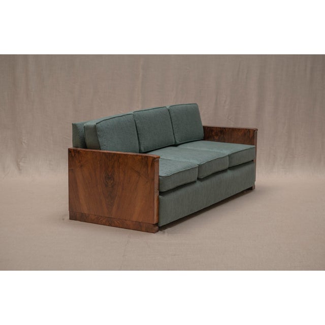 Art Deco 3-Seater Sofa in Burlwood, 1930s For Sale - Image 18 of 18