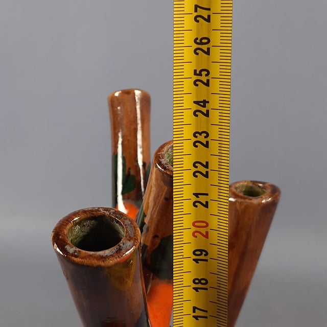 Vintage Majolica Vase Sculpture, 1970s For Sale - Image 12 of 13