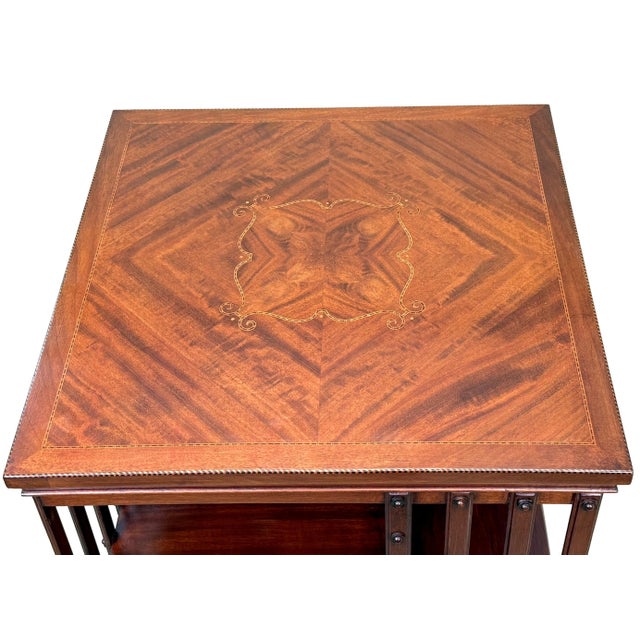 Antique Mahogany Revolving Bookcase, 1890 For Sale - Image 3 of 11