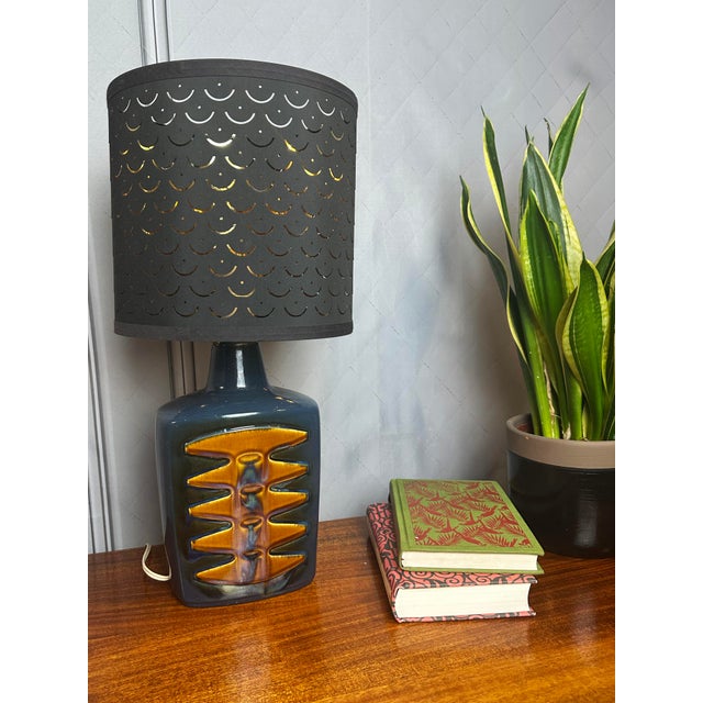 Vintage Danish Ceramic Table Lamp by Einar Johansen for Søholm, 1960s For Sale - Image 12 of 12