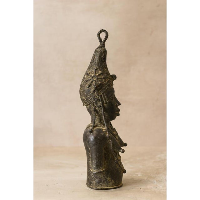 Gold Edo Artist, Benin Bust, Bronze For Sale - Image 8 of 10