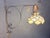 Gray 1900's European Wrought Iron Floor Lamp With Glass Leaded Shade For Sale - Image 8 of 11