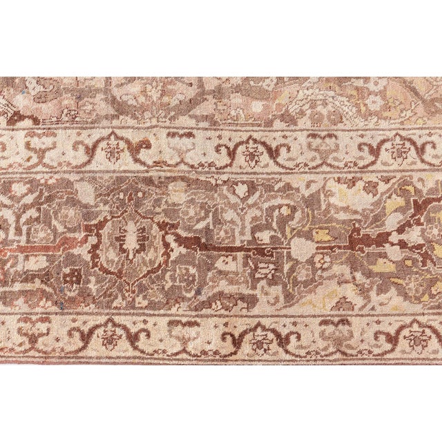 Authentic 19th Century Persian Tabriz Carpet For Sale - Image 4 of 12