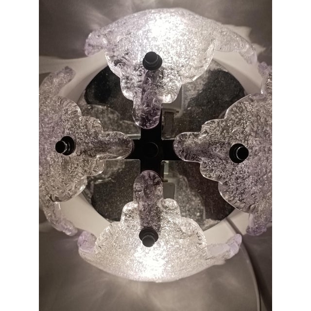 Murano Frosted Glass Wall Sconce, 1970s For Sale - Image 6 of 9