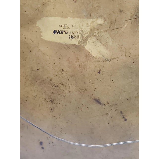 1888 Handpainted Wall Brass Plates - A Pair For Sale - Image 9 of 9