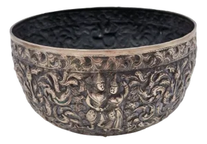 Antique Decorative Silver Bowl