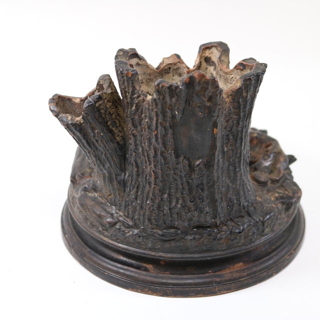 Rustic Antique Late 19th Century Redware Pottery Cigar and Match Holder Stamped L&c For Sale - Image 3 of 12