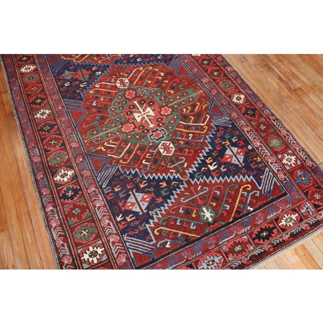 Antique Zabihi Collection Russian Zeychour Gallery Rug For Sale - Image 4 of 9