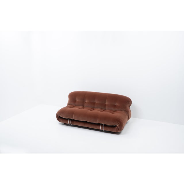 Metal Vintage Soriana Sofa by Afra & Tobia Scarpa for Cassina, Italy, 1970s For Sale - Image 7 of 13