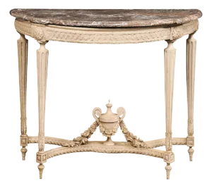 18th C French Neoclassic Marble Top Console