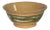 19thc Mocha Yellow Ware Seaweed Bowl For Sale