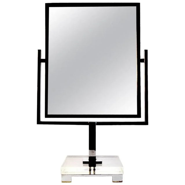 Charles Hollis Jones Mirror Chrome and Lucite For Sale - Image 9 of 9