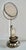 A stylish vintage adjustable pedestal shaving mirror, combining a circular mirror with a polished chrome standing frame....