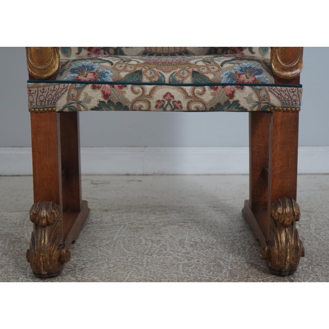 Antique Italian Cherub Carved Frame Throne Chair For Sale - Image 9 of 18