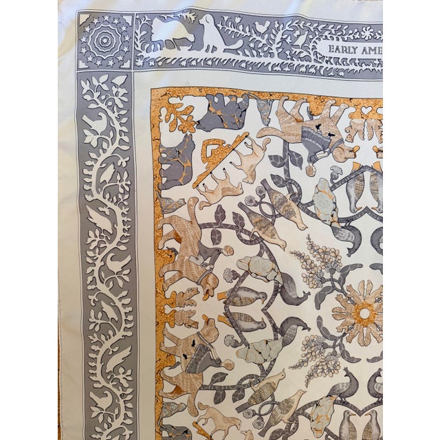 Hermès Early America 1984 Silk Scarf Designed by Françoise De La Perriere For Sale - Image 9 of 12