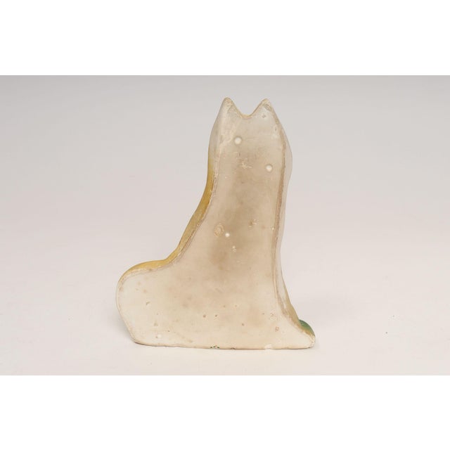 Mid-Century Modern Painted Chalkware Carnival Chalk Collie Dog Sculpture / Figurine For Sale - Image 4 of 12