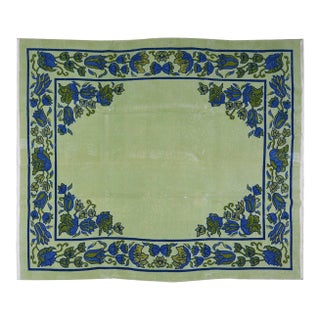 Vintage Chinese Art Deco Knotted Wool Rug, 9'7''x11'4'' For Sale