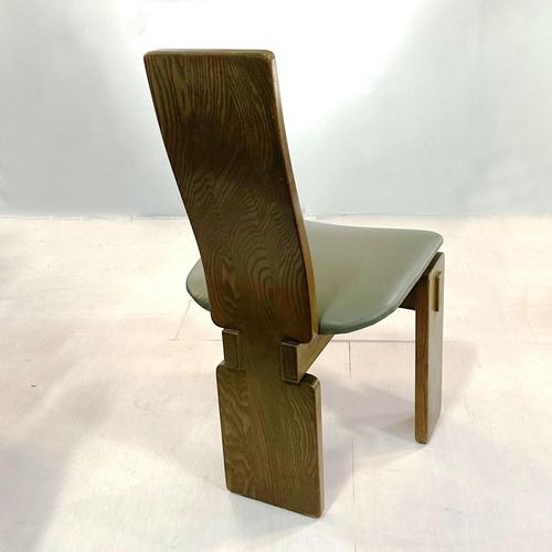 Vintage Sculptural High-Back Dining Chairs in Oak, 1970s, Set of 4 For Sale - Image 10 of 18