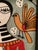 Frida Kahlo Picasso Inspired Yarn Fiber Knit Wall Art Day of the Dead Hispanic Skull Graphics Tropical Bird For Sale - Image 4 of 9