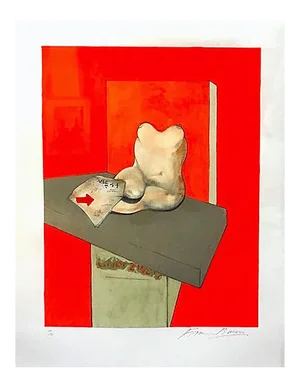 Etude Du Corps Humain D'après Ingres, Original Lithograph 1984