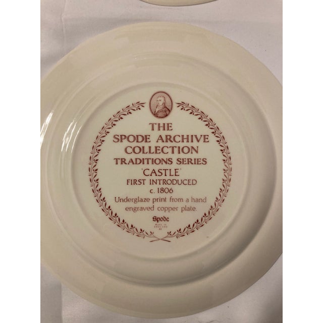 Spode Spode Archive Collection Red Transferware Plates, Castle & Caramanian, Set of 2 For Sale - Image 4 of 6