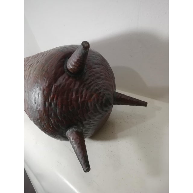 Brutalist Copper Tripod Umbrella Stand by Angelo Bragalini, Italy, 1950s For Sale - Image 9 of 10