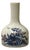 Chinese Blue White Porcelain Round Blossom Flower Graphic Small Vase For Sale