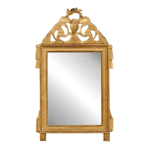 French 19th Century Mirror with Exaggerated Crest