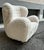 Textile Set of Scandinavian Wing Lounge Chair and Ottoman in Long-Haired Fabric, 2000s, Set of 2 For Sale - Image 7 of 13