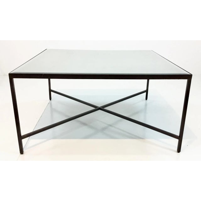 Black Hayward Iron and Mirror Cocktail Table For Sale - Image 8 of 8