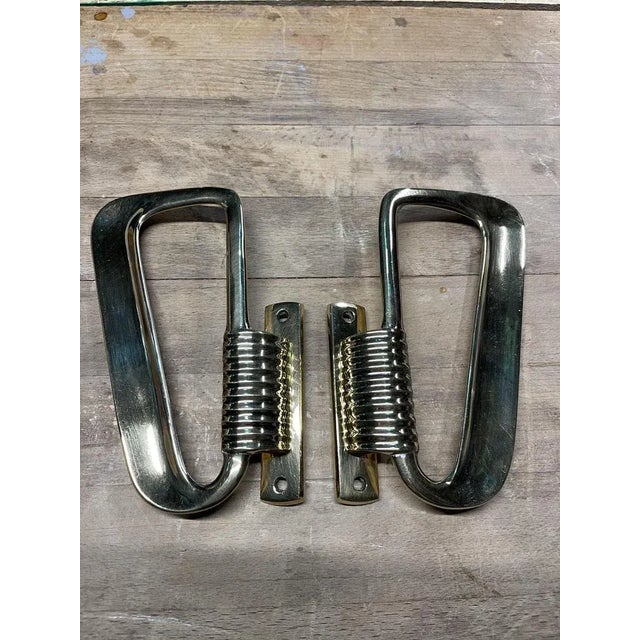 Ear-Shaped Handles in Solid Brass, 1950, Set of 2 For Sale - Image 13 of 13